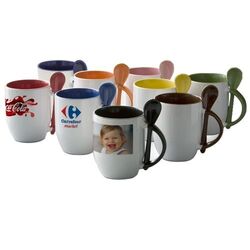 Tasse BICOLORE cuillère - Bleu cambridge