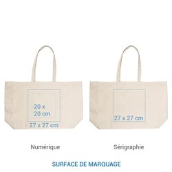 Cabas coton BAHIA 230 L - écru