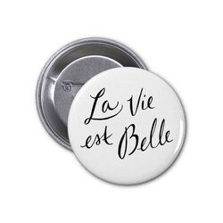 Badge EPINGLE rond Brillant 25 mm
