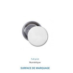 Badge EPINGLE rond Mat 25 mm