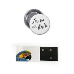 Badge EPINGLE rond Mat 25 mm