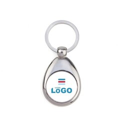 Porte clés Métal Rond avec jeton - France
