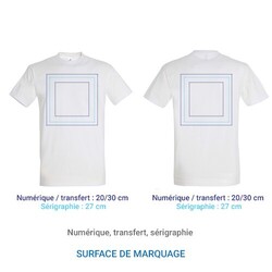 T-Shirt IMPERIAL Col rond Homme - Aqua XL