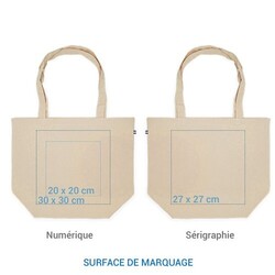 Cabas coton LOUISE 250 - Ecru