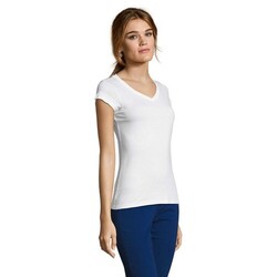 MOON T-SHIRT FEMME COL V