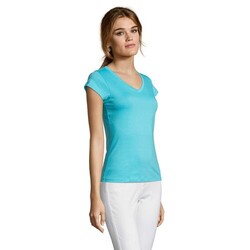 MOON T-SHIRT FEMME COL V