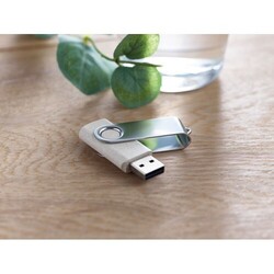 TECHMATE+ Clé USB 16Go Paille/ PP