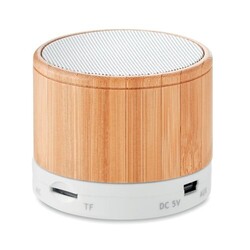 ROUND BAMBOO Haut-parleur sans fil bambou