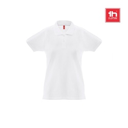 THC MONACO WOMEN WH. Polo à manches courtes pour femmes en coton cardé