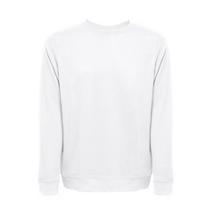 THC COLOMBO WH. Sweat-shirt (unisexe) en éponge italienne sans carte. Couleur blanche