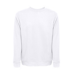 THC COLOMBO WH. Sweat-shirt (unisexe) en éponge italienne sans carte. Couleur blanche