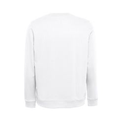 THC COLOMBO WH. Sweat-shirt (unisexe) en éponge italienne sans carte. Couleur blanche