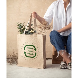 PADOVA. Sac à dos en juco (275 g/m²) 100% coton (120 g/m²) avec poche intérieure