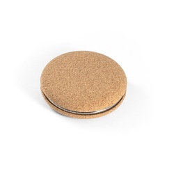 TILBURY. Miroir de sac à main double en liège