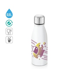 BILLY. Bouteille en aluminium 500mL avec bouchon en acier inox à sublimation