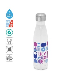 AMORTI M. Bouteille thermos en acier inoxydable pour sublimation 510mL