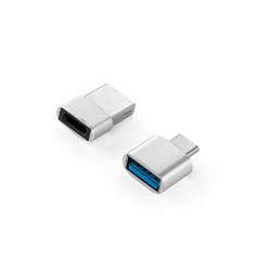MINSKY. Jeu de 2 adaptateurs USB-A / USB-C en aluminium