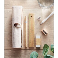 ECOSET Set d'écriture,pochette coton