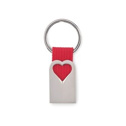 BONHEUR Porte clef coeur en métal