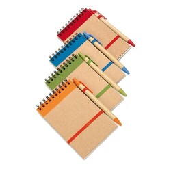 SONORA Bloc-notes recyclé et stylo