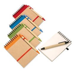SONORA Bloc-notes recyclé et stylo