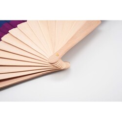BOWFAN Eventail  en bois arc-en-ciel