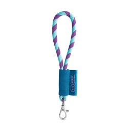 75090. SET Lanyard TUBE Short (Ø 7 mm) avec mousqueton à doigt de 9 mm