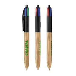 BIC® 4 Couleurs Wood Style
