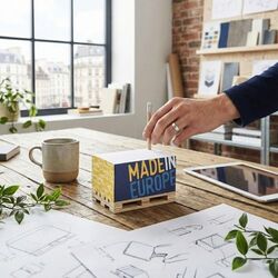 Bloc cube palette/crayon