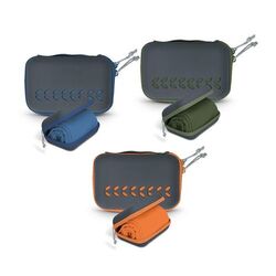 SERVIETTE MICROFIBRE DE SPORT AVEC BOITE DE RANGEMENT