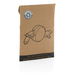 Câble Ontario 4-en-1 rétractable en plastique recyclé RCS