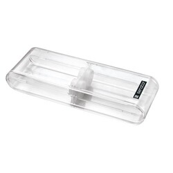 Etui 2 places en plastique transparent