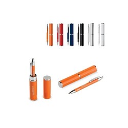 Stylo bille dans étui tube métal