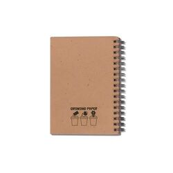Cahier à spirale en papier semences