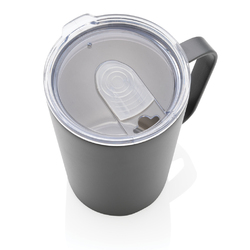 Tasse moderne en acier inoxydable recyclé RCS avec couvercle
