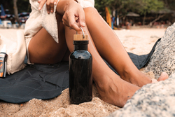 Bouteille 680ml en rPET RCS, couvercle en bambou