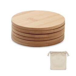 BAYIN SET Lot de 6 sous-verres en bambou
