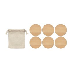 BAYIN SET Lot de 6 sous-verres en bambou