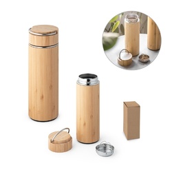 SOW. Thermos 440mL en bambou et acier inox