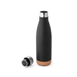 SOLBERG. Thermos 560mL en acier inox avec base en liège