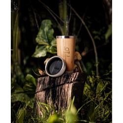 PIETRO. Tasse de voyage 500mL en babou et acier inox