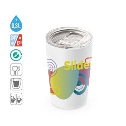 SLIDER. Verre de voyage pour sublimation 380mL en acier inox