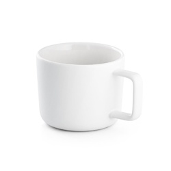 FANGIO. Tasse en céramique 220 mL avec couvercle et base en bambou