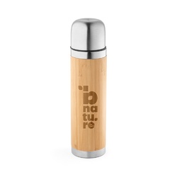 CEYLON. Thermos 450mL en bambou et acier inox