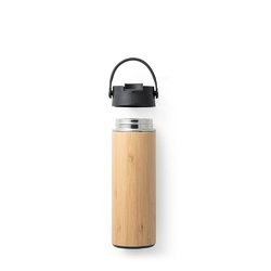 LAVER. Bouteille thermos 440mL en bambou, acier inox et PP