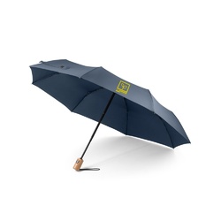 RIVER. Parapluie pliable en polyester recyclé (100% rPET) 190T pongé à ouverture et fermeture automatiques