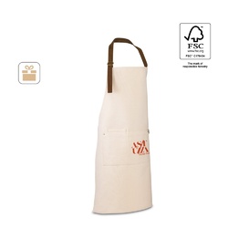 HOLM. Tablier en toile 100% coton (320 g/m²) avec détails en métal