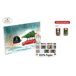 Calendrier de l'Avent à poser Heidel 100% papier impression personnalisée, Des barres de chocolat de Heidel