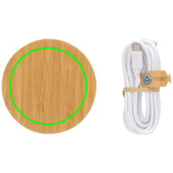 Chargeur sans fil 15W en bambou