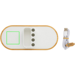 Chargeur 10W en plastique recyclé RCS et bambou Ontario